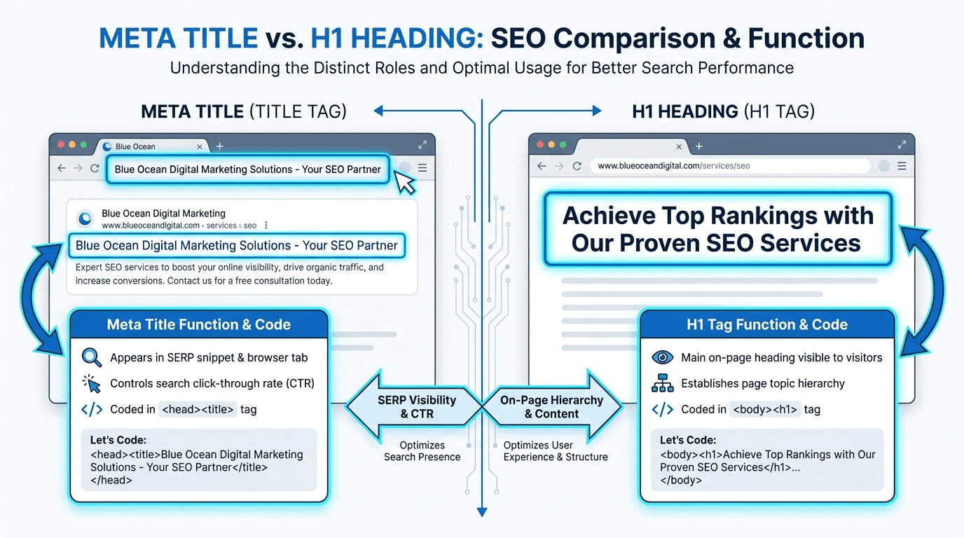 Meta Title vs H1: Key Differences and SEO Best Practices